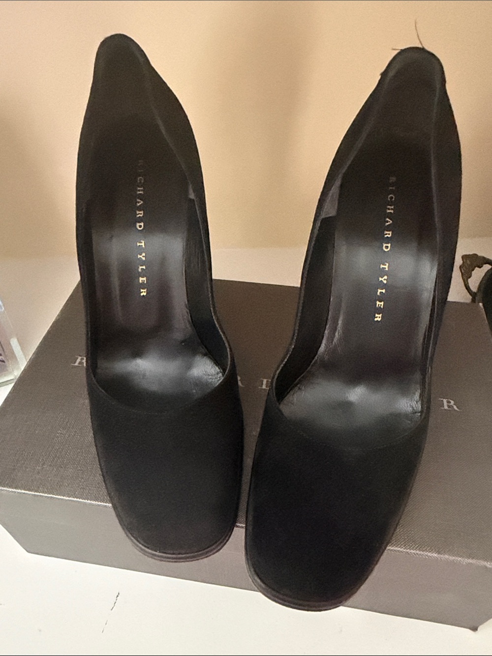 Richard Tyler Black Suede Women's High Heel Pumps
